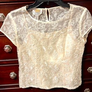 Talbots size 6. Top with Cami attached.